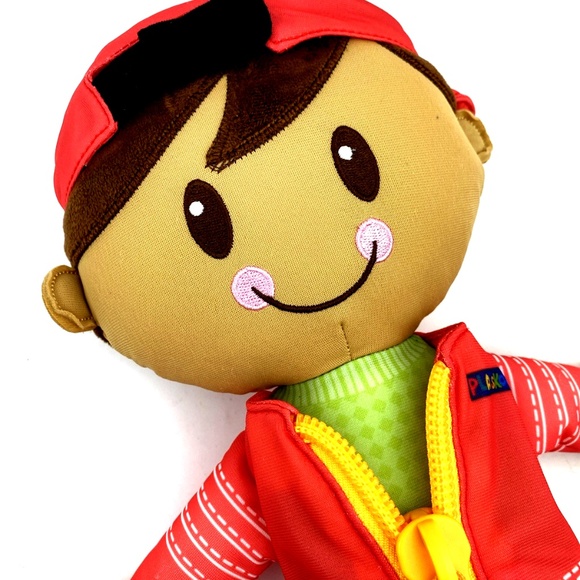 Playskool Doll Toys Plush Dressy Kid Button Zipper Tie Belt Boy Activity Hasbro - Picture 2 of 7